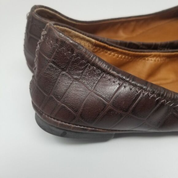 Lucky Brand Brown Faux Alligator Print Ballerina Flats. Size 8.5 M. - Picture 8 of 14